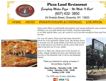 Tablet Screenshot of pizzalandoneonta.com